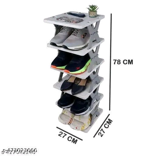 | 6 Layer shoes rack for home plastic | Foldable shoe rack | Plastic Shoe Rack | Smart Shoe Rack
