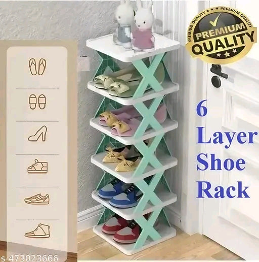 | 6 Layer shoes rack for home plastic | Foldable shoe rack | Plastic Shoe Rack | Smart Shoe Rack